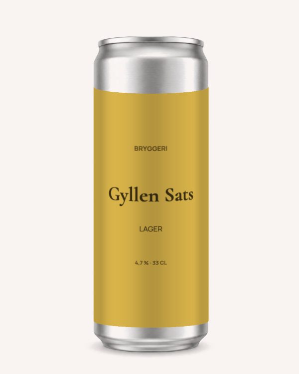 Etikett med malen Øl · Lager