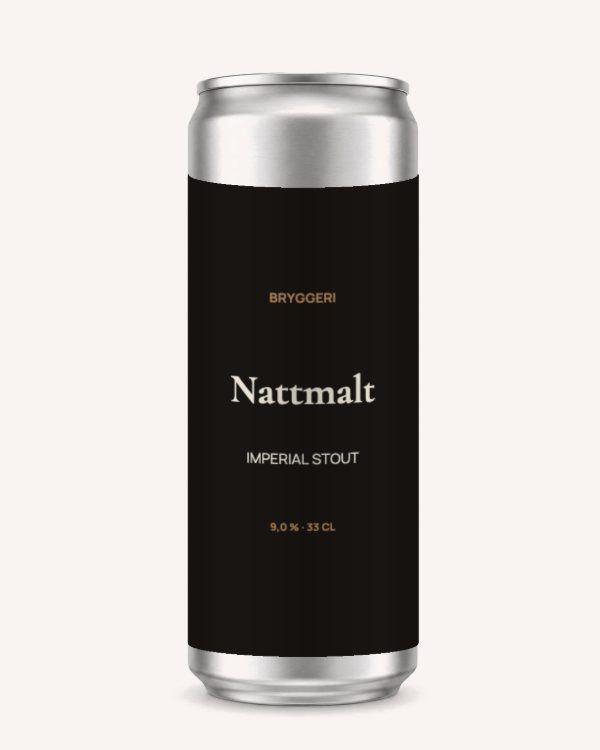 Etikett med malen Øl · Stout