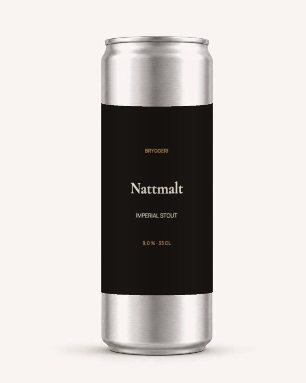 Etikett med malen Øl · Stout