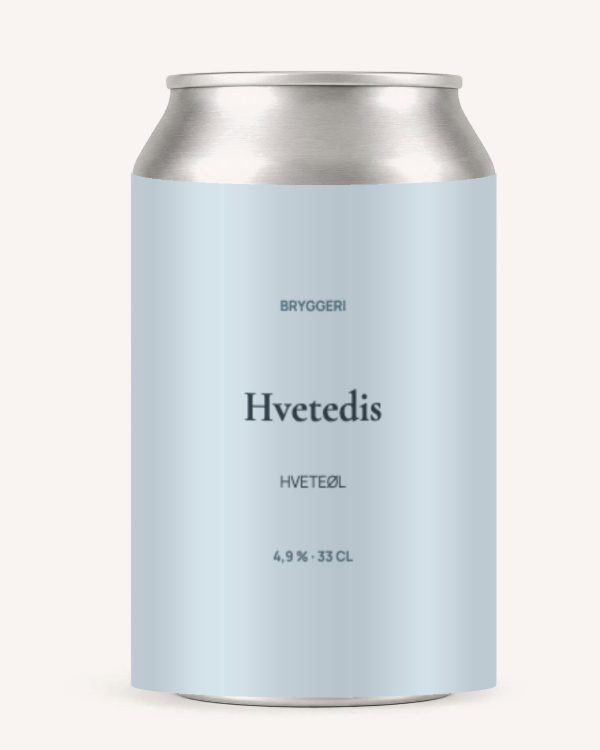 Etikett med malen Øl · Hvete