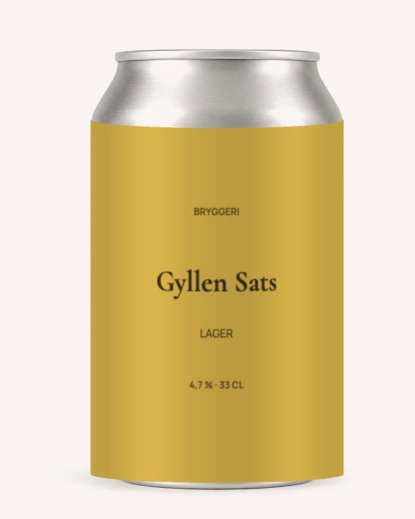 Etikett med malen Øl · Lager