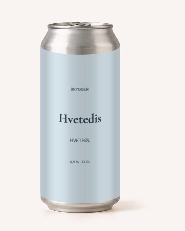 Etikett med malen Øl · Hvete