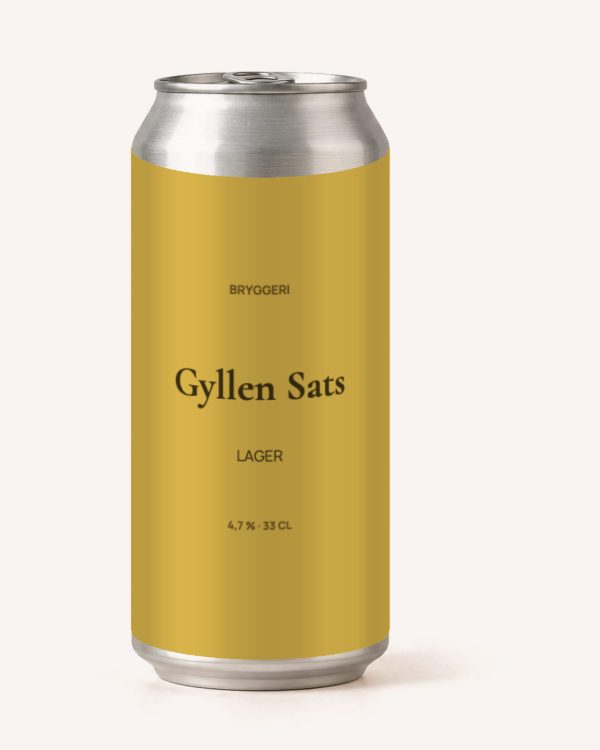 Etikett med malen Øl · Lager