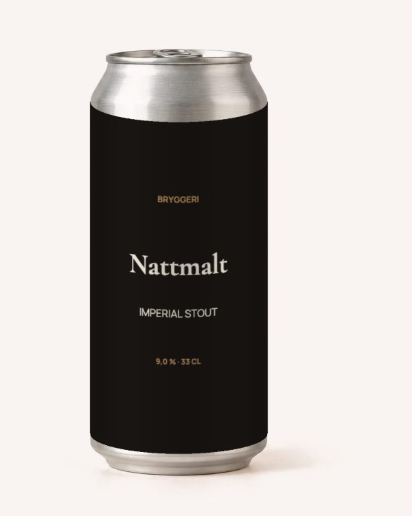 Etikett med malen Øl · Stout