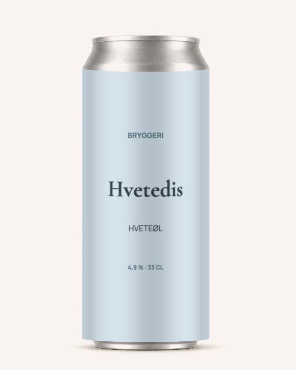 Etikett med malen Øl · Hvete