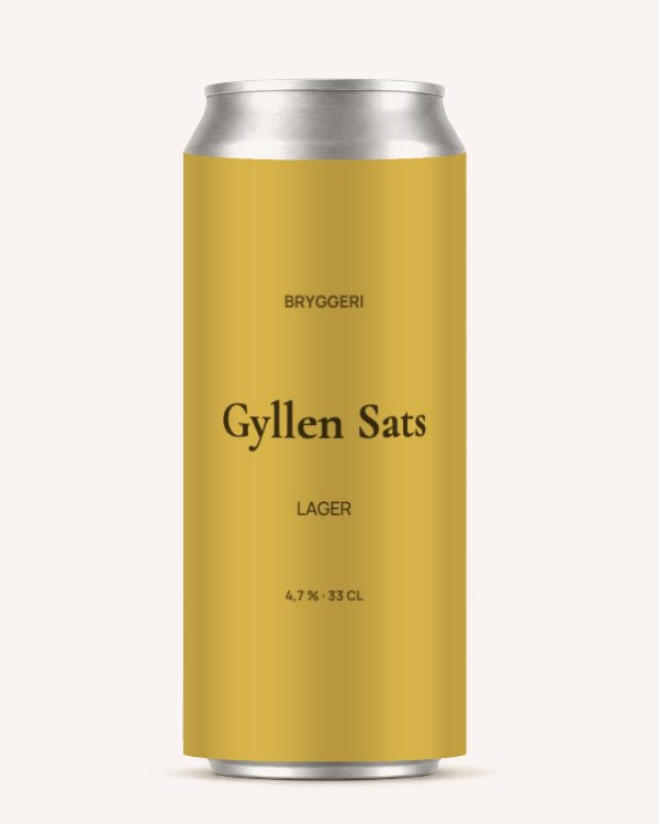 Etikett med malen Øl · Lager