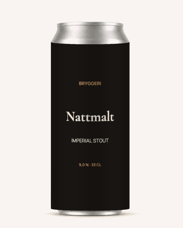 Etikett med malen Øl · Stout