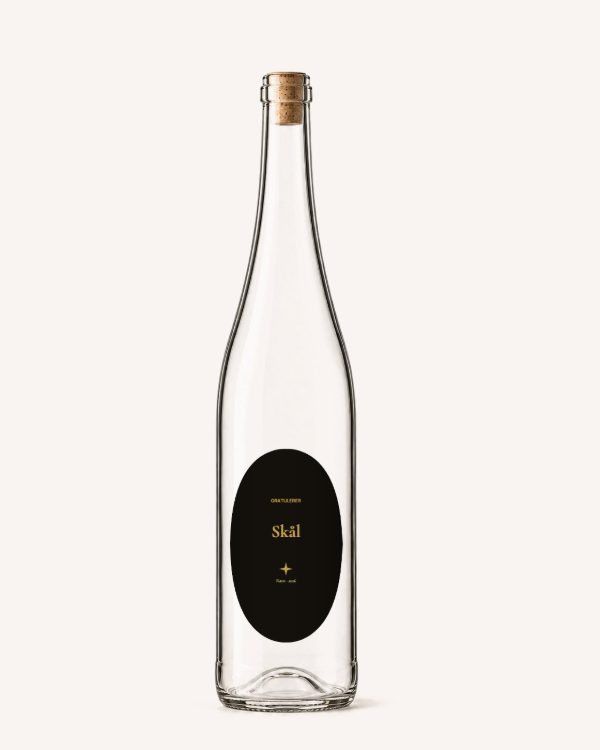 Etikett med malen Champagne