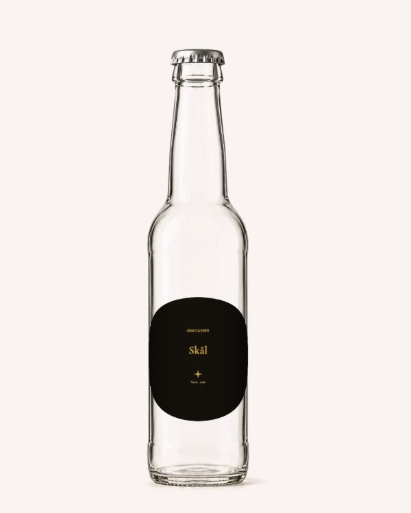 Etikett med malen Champagne