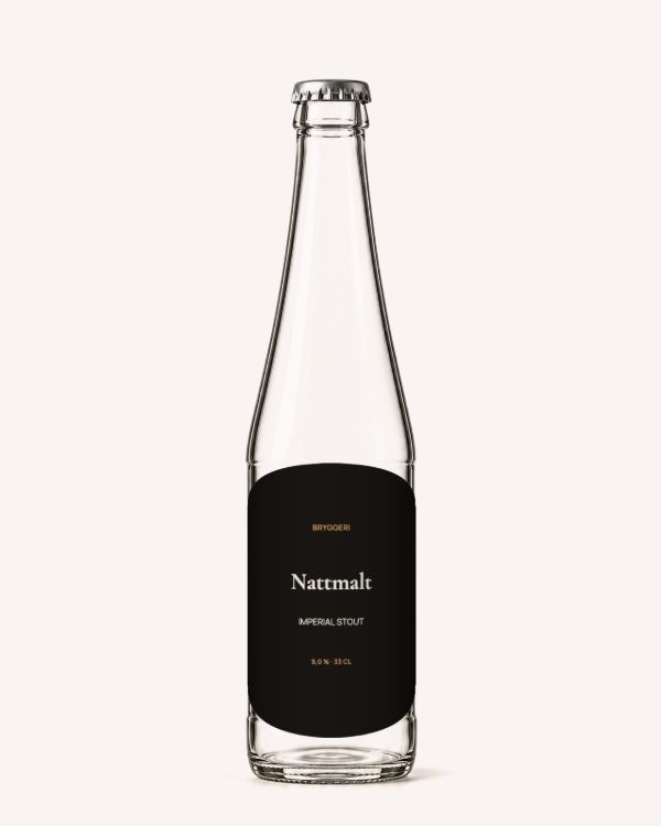 Etikett med malen Øl · Stout