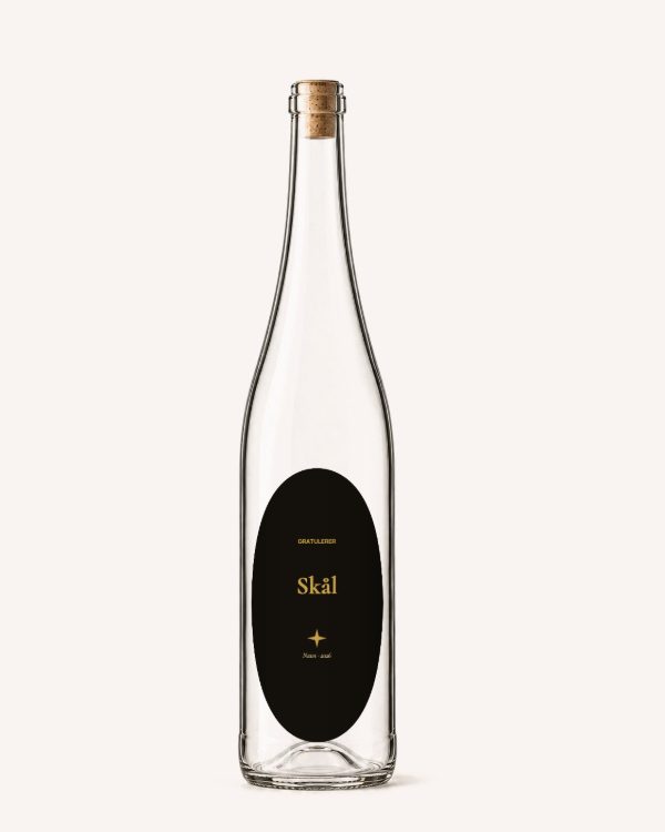 Etikett med malen Champagne